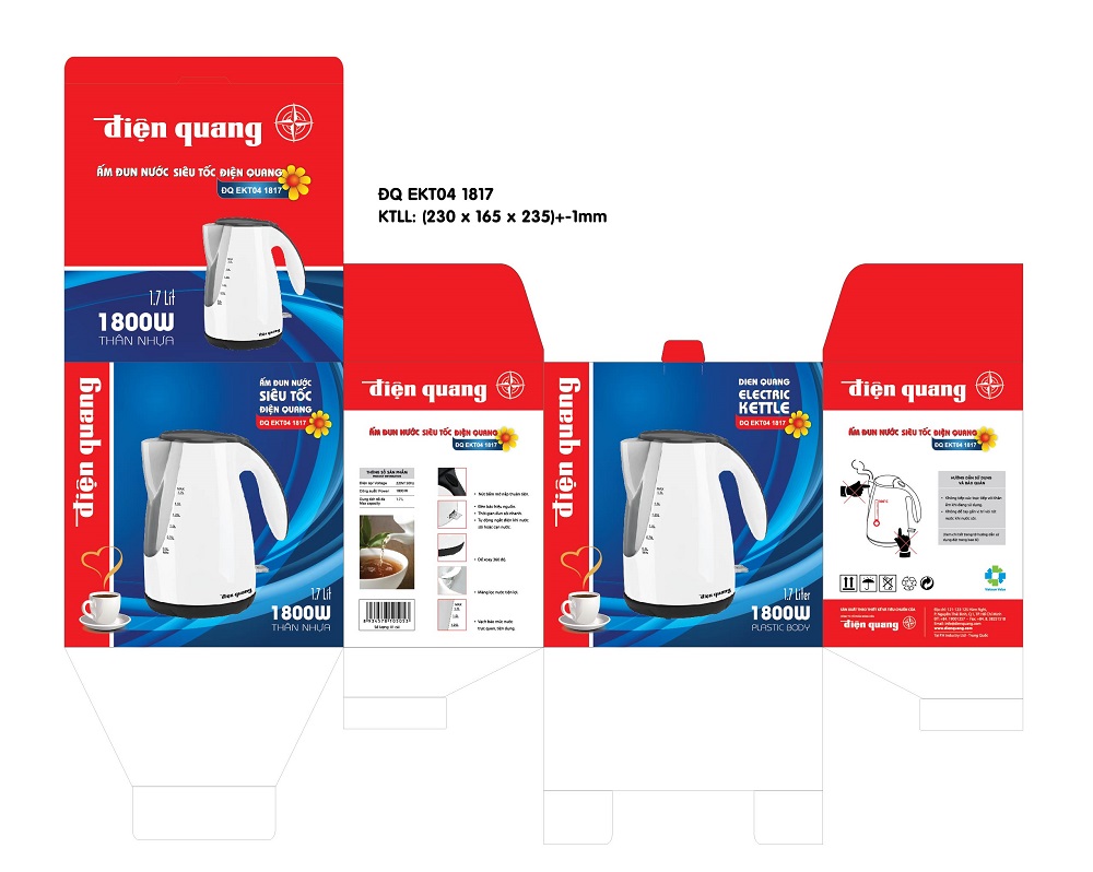 Ấm siêu tốc Điện Quang ĐQ EKT04 1817